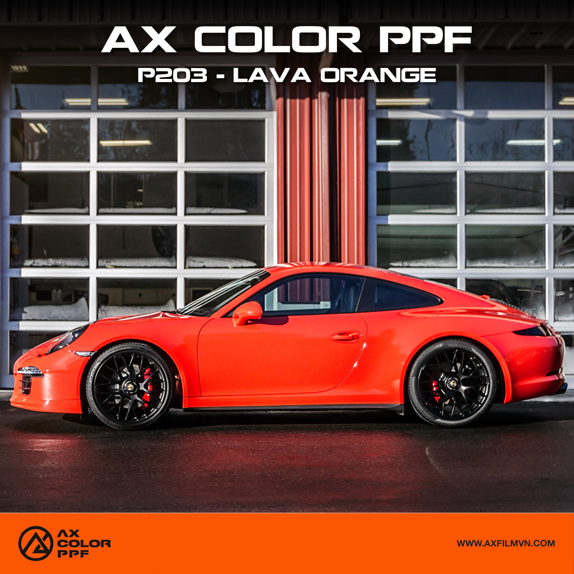 AX Color PPF - P203 LAVA ORANGE - CAM NHAM THẠCH (CAM CHÁY)